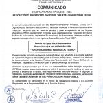 COMUNICADO CD/OFMA/DAF/NE N° 10/2024-2025
