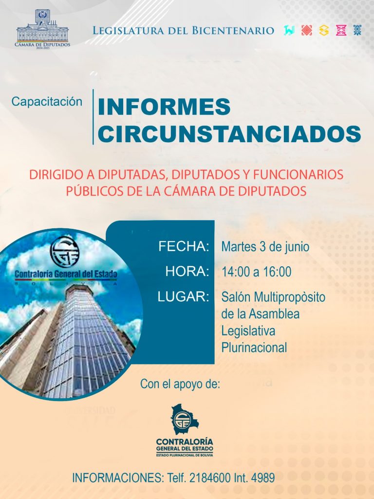 CAPACITACION – INFORMES CIRCUNSTANCIADOS