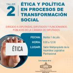 TALLER – ÉTICA Y POLÍTICA EN PROCEOS DE TRANSFORMACIÓN SOCIAL