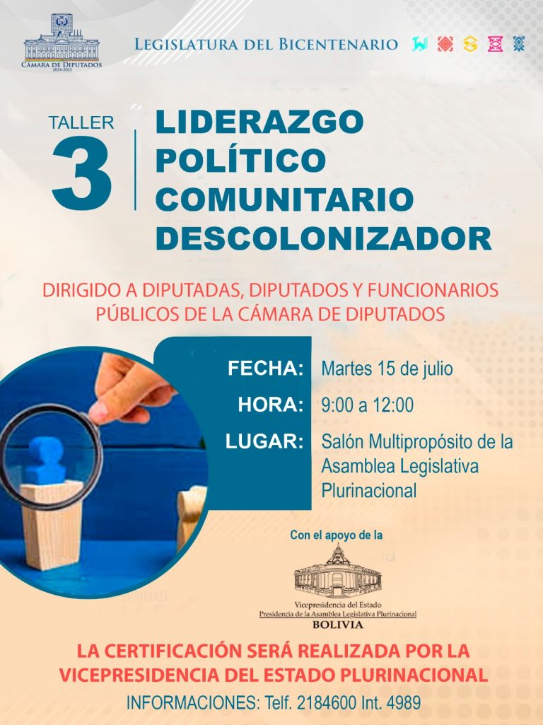 TALLER – LIDERAZGO POLÍTICO COMUNITARIO DESCOLONIZADOR