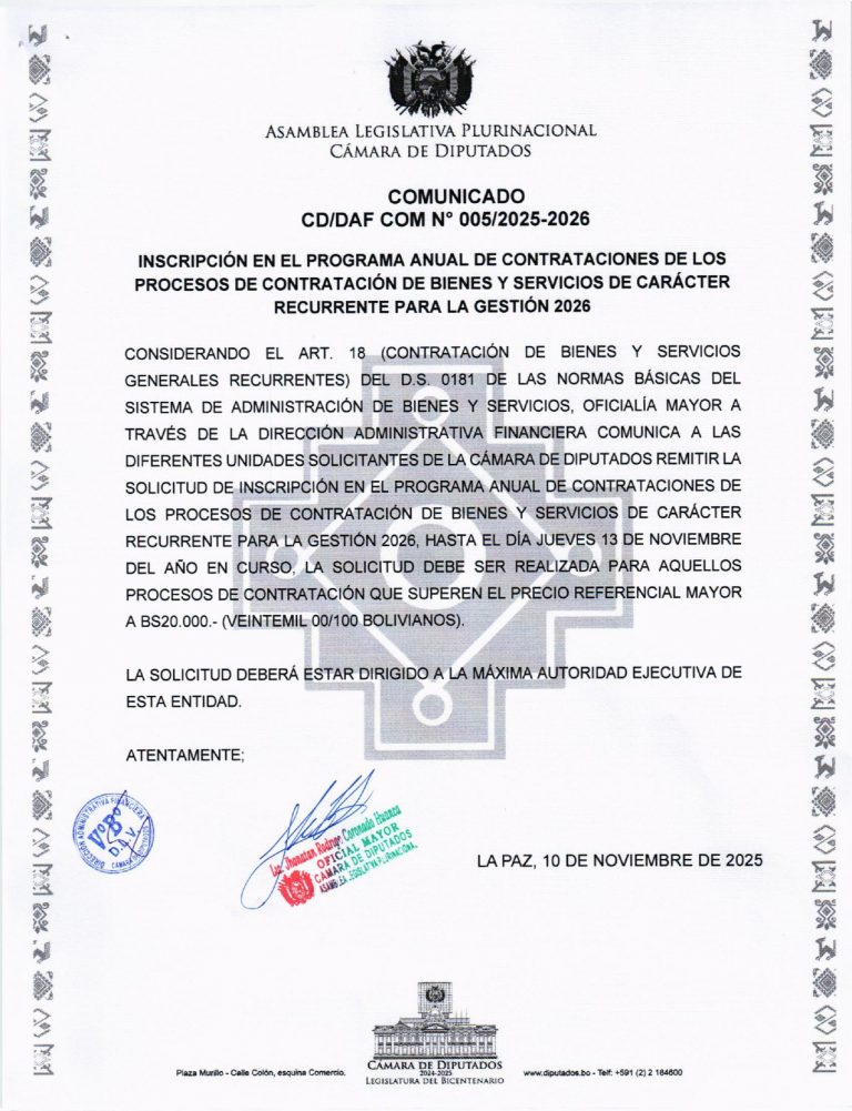 COMUNICADO CD/DAF COM N° 005/2025-2026