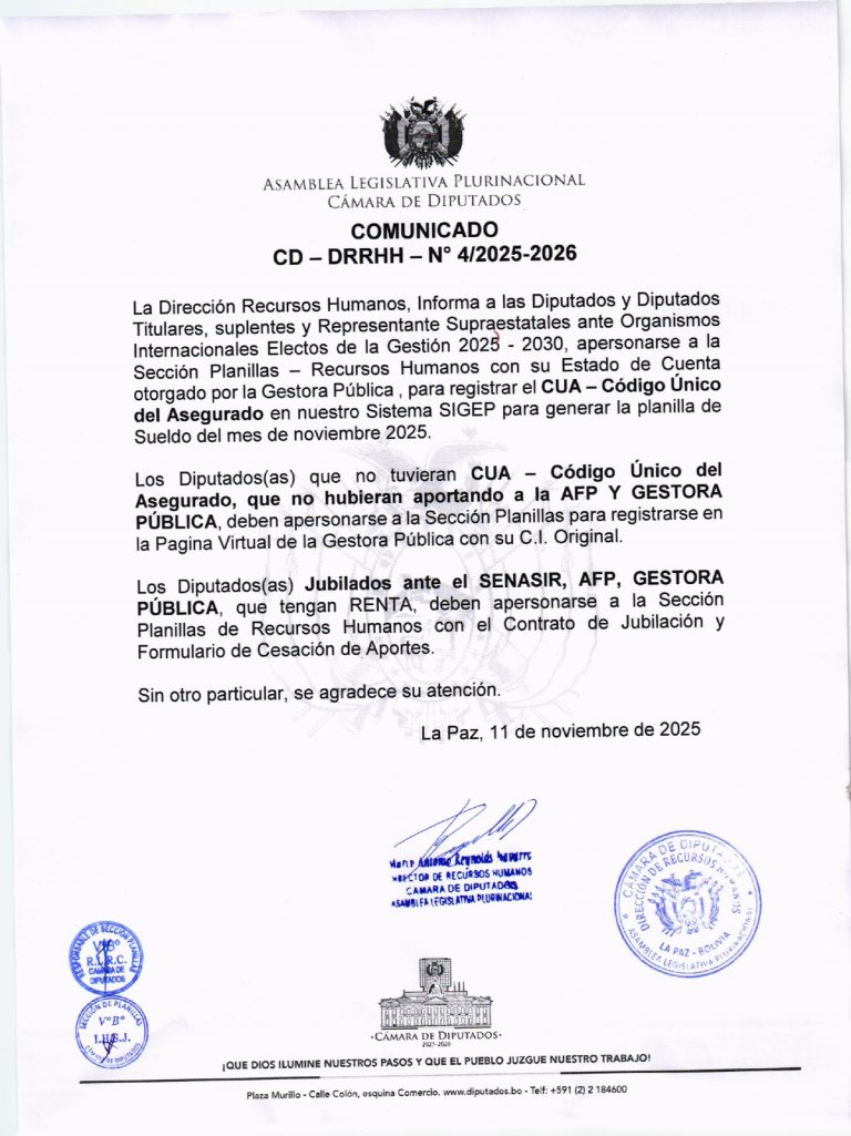 COMUNICADO CD – DRRHH – N° 4/2025-2026