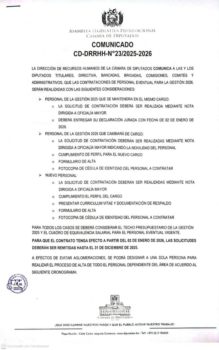 COMUNICADO CD-DRRHH-Nº23/2025-2026