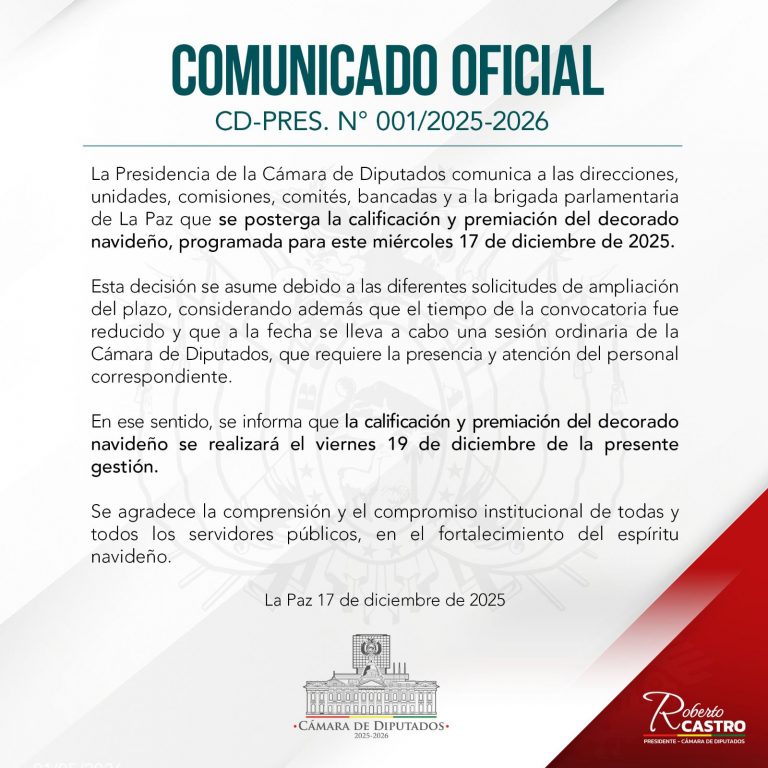 COMUNICADO OFICIAL – CD-PRES. Nº 001/2025-2026
