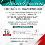 SOCIALIZACIÓN – LEY 974 Y LEY 341