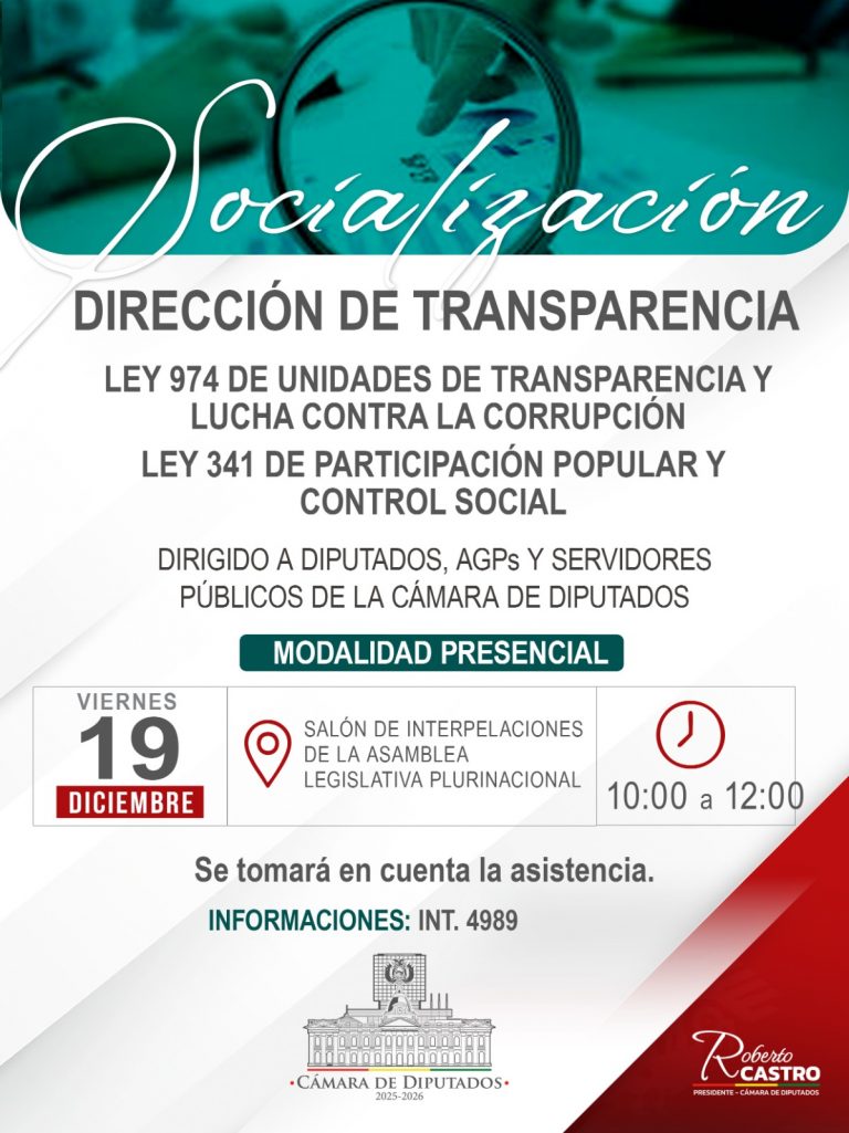 SOCIALIZACIÓN – LEY 974 Y LEY 341