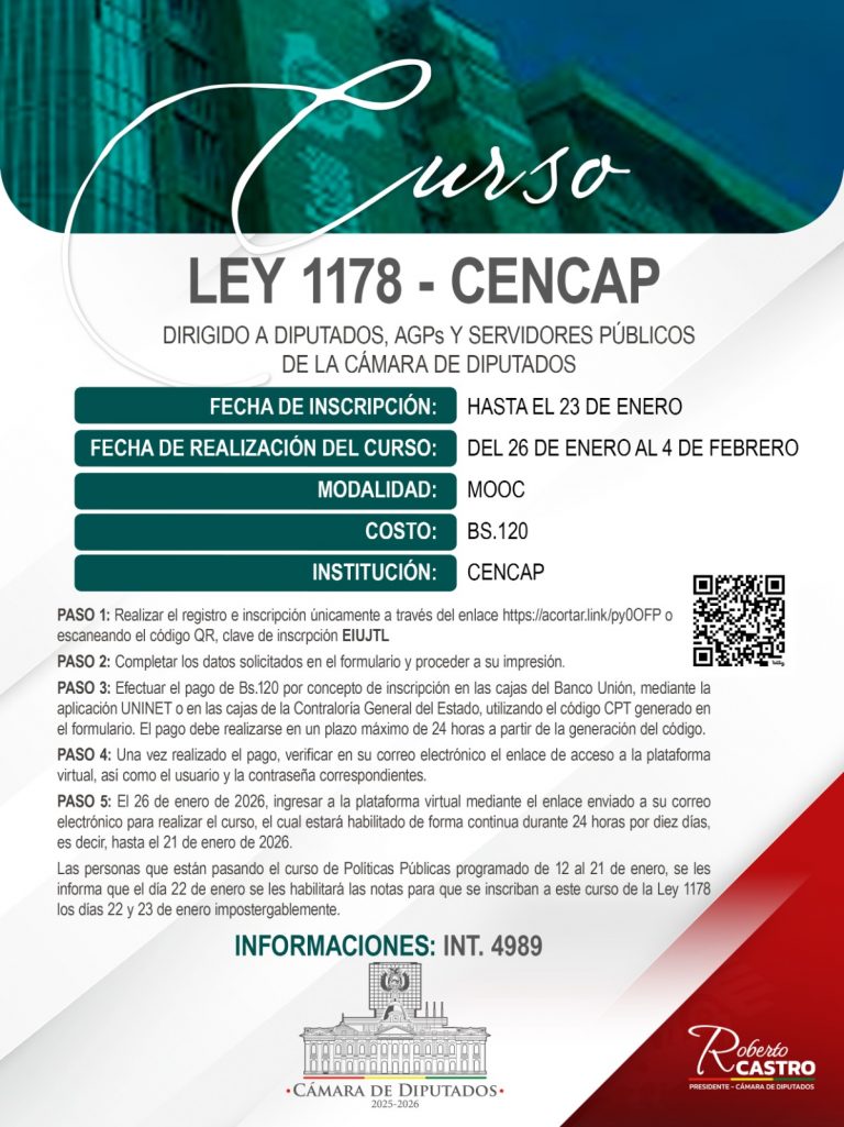 CURSO LEY 1178 – CENCAР