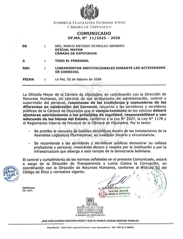 COMUNICADO OF.MA. Nº 11/2025-2026