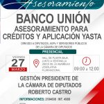 ASESORAMIENTO BANCO UNION PARA CRÉDITOS Y APLICACIÓN YASTA