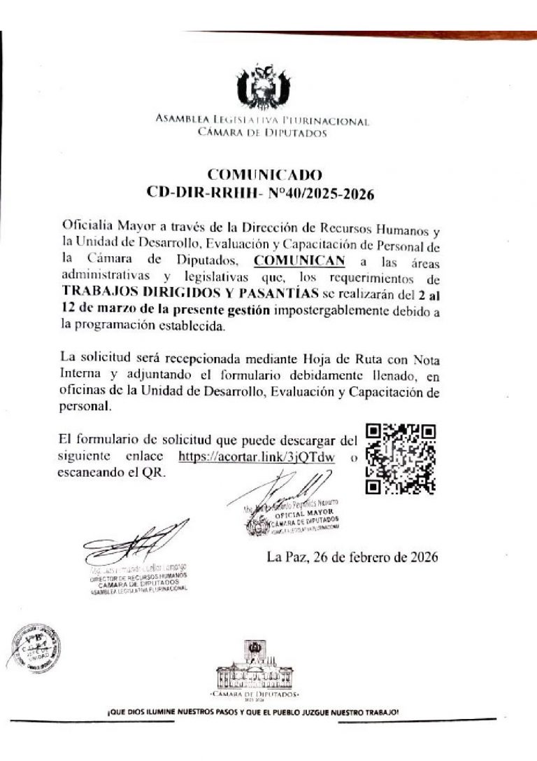 COMUNICADO CD-DIR-RRHH- N°40/2025-2026