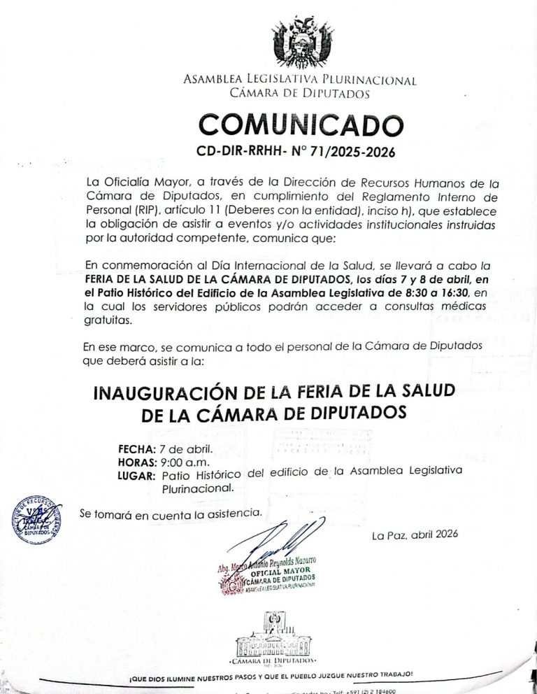 COMUNICADO CD-DIR-RRHH- N°71/2025-2026