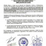 COMUNICADO OF.MA. N° 23/2025-2026 BOLETINES PARLAMENTARIOS AMPLIACIÓN DE PLAZO