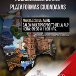 INAGURACIÓN DE LAS PLATAFORMAS CIUDADANAS