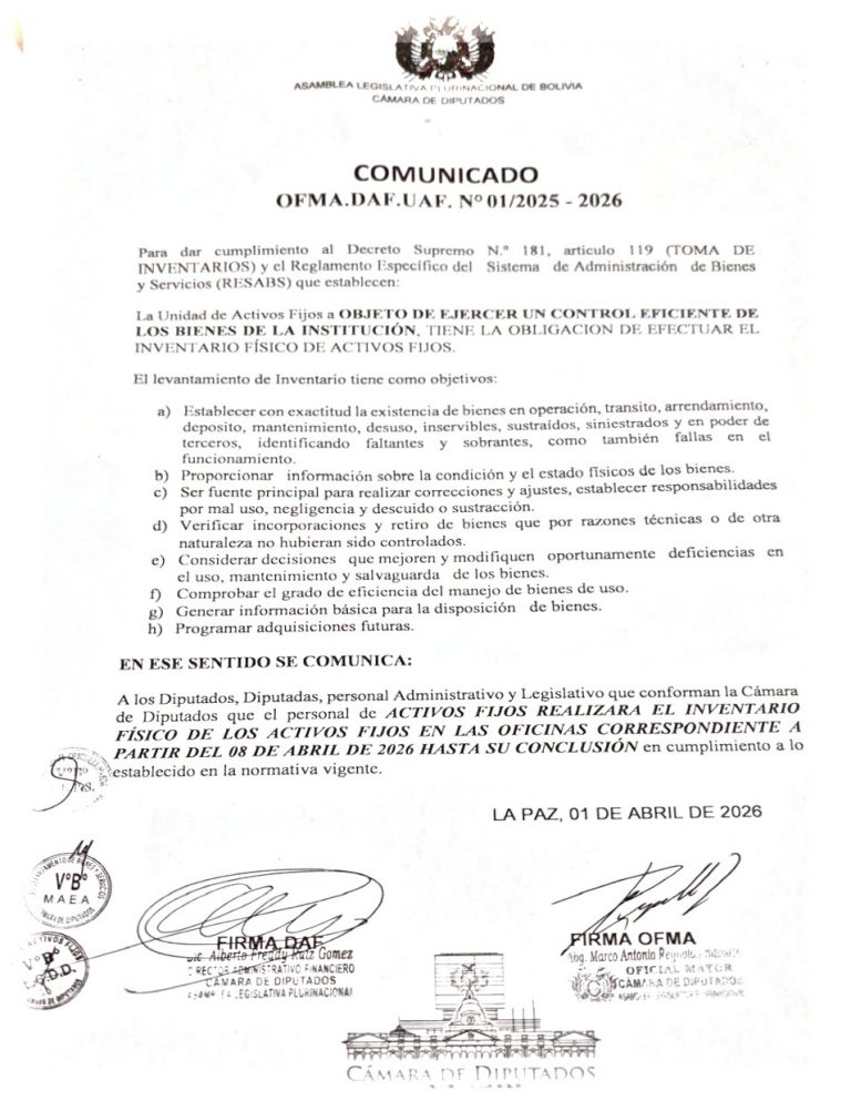 OFMA.DAF.UAF. N°01/2025-2026