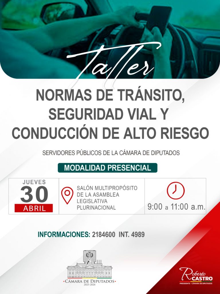 TALLER NORMAS DE TRÁNSITO SEGURIDAD VIAL Y CONDUCCIÓN DE ALTO RIESGO