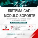 TALLER SISTEMA CADI MÓDULO SOPORTE