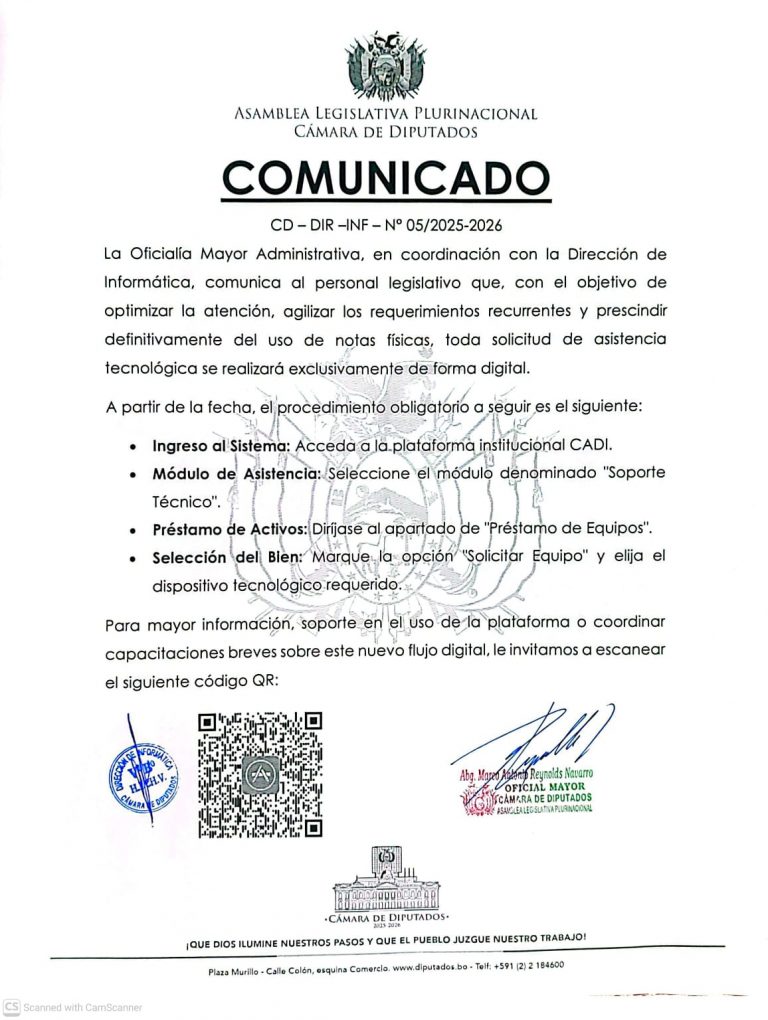 COMUNICADO CD-DIR-INF- N° 05/2025-2026