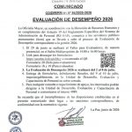 COMUNICADO CD-DIR-RRHH N°86/2025-2026 EVALUACIÓN DE DESEMPEÑO 2026