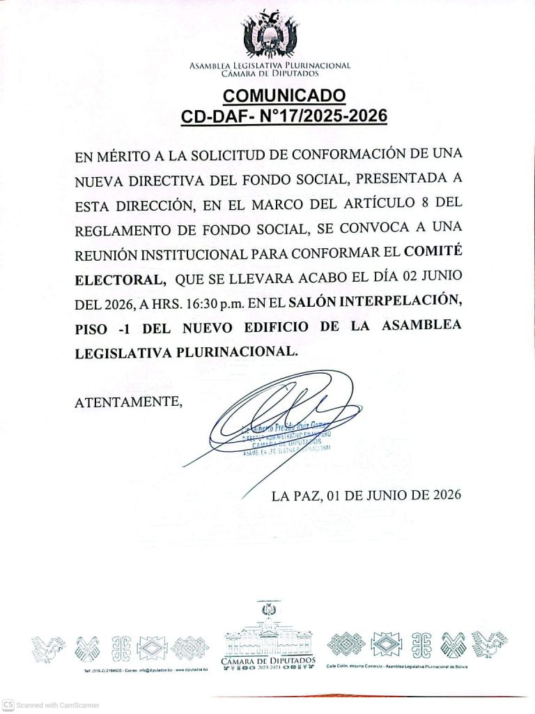 COMUNICADO CD-DAF- N°17/2025-2026