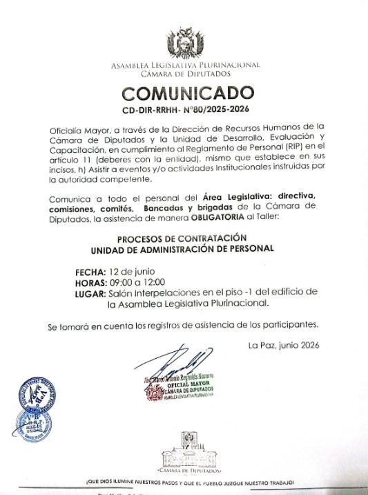 COMUNICDO CD-DIR-RRHH- N°80/2025-2026
