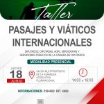 TALLER DE PASAJES Y VIÁTICOS INTERNACIONALES