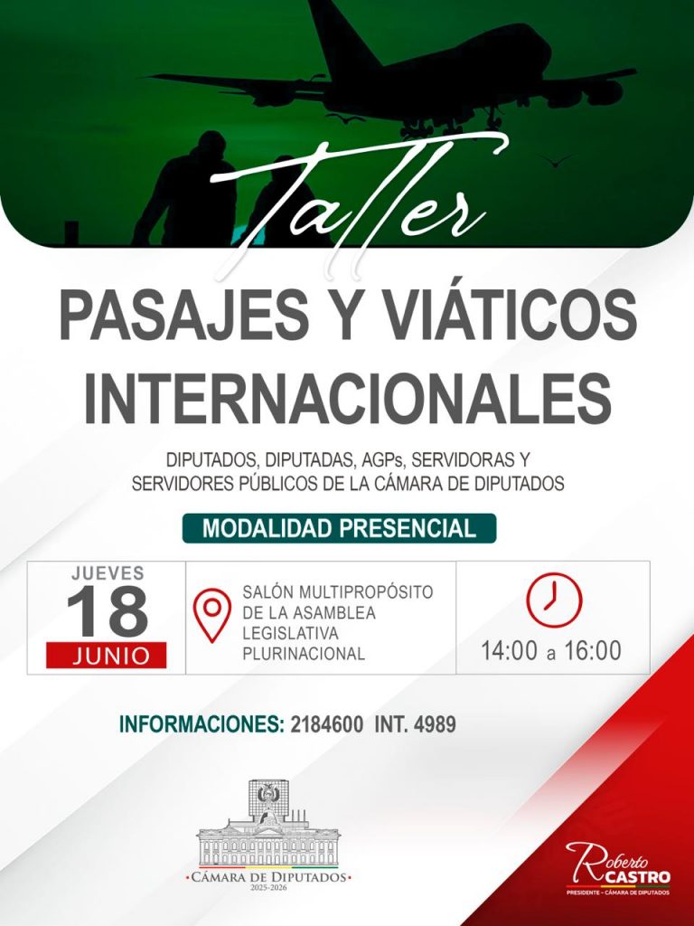TALLER DE PASAJES Y VIÁTICOS INTERNACIONALES