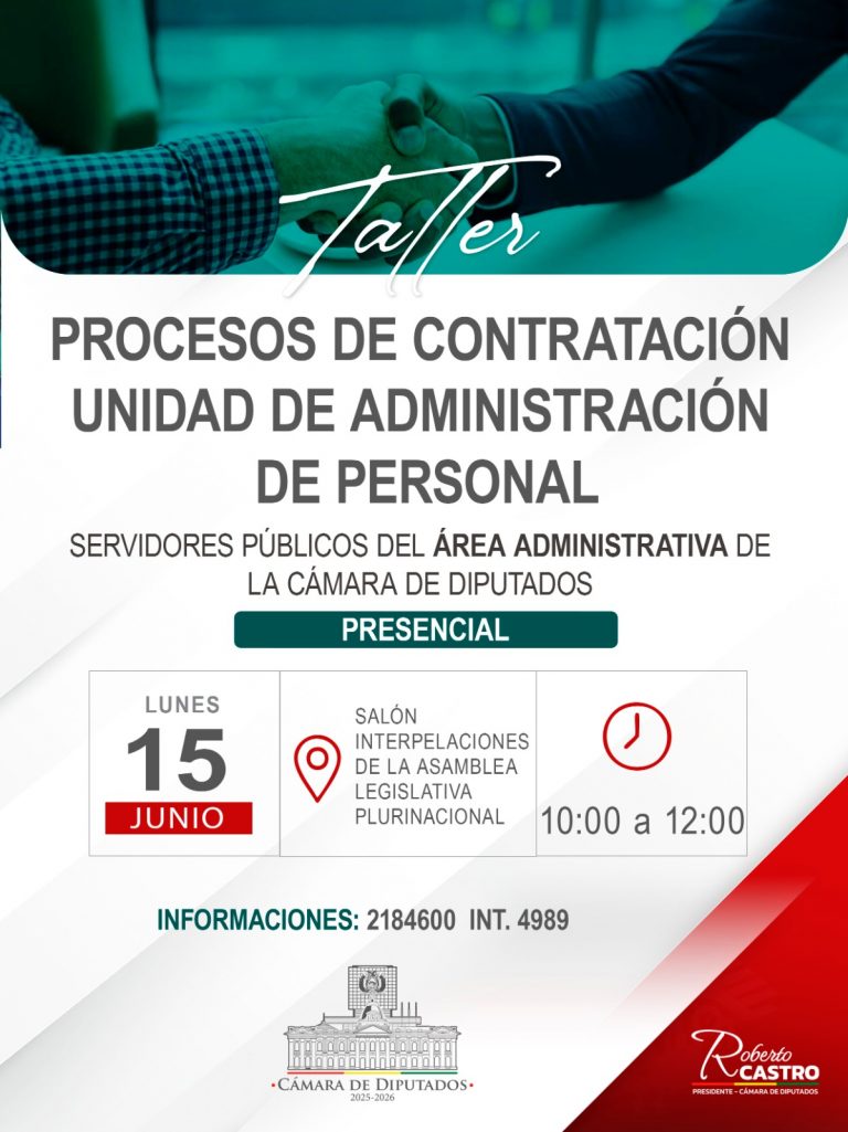 TALLER DE CONTRATACIÓN UNIDAD DE ADMINISTRACIÓN DE PERSONAL