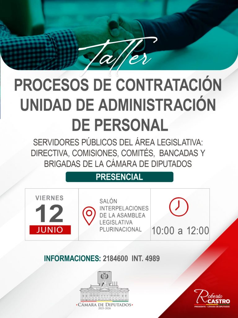 TALLER DE CONTRATACIÓN UNIDAD DE ADMINISTRACIÓN DE PERSONAL