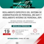 TALLER REGLAMENTO ESPECÍFICO DEL SISTEMA DE ADMINISTRACIÓN DE PERSONAL (RE-SAP) Y REGLAMENTO INTERNO DE PERSONAL (RIP)