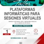 TALLER PLATAFORMAS INFORMÁTICAS PARA SESIONES VIRTUALES