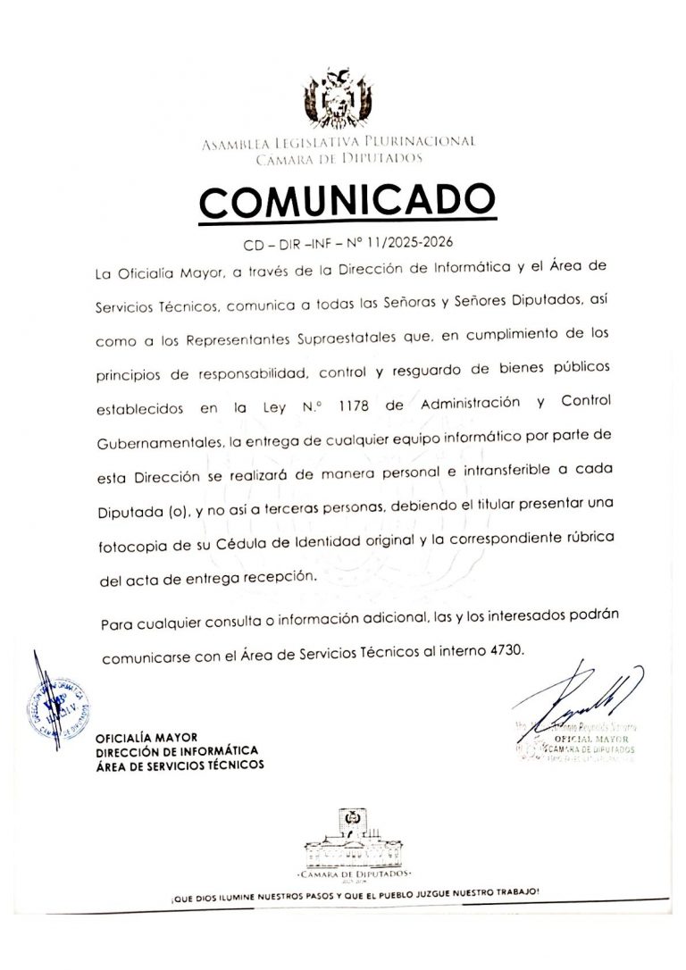 COMUNICADO CD-DIR-INF- N°11/2025-2026