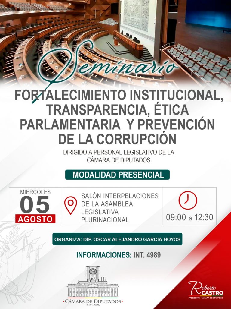 FORTALECIMIENTO INSTITUCIONAL,TRANSPARENCIA, ÉTICAPARLAMENTARIA Y PREVENCIÓNDE LA CORRUPCIÓN